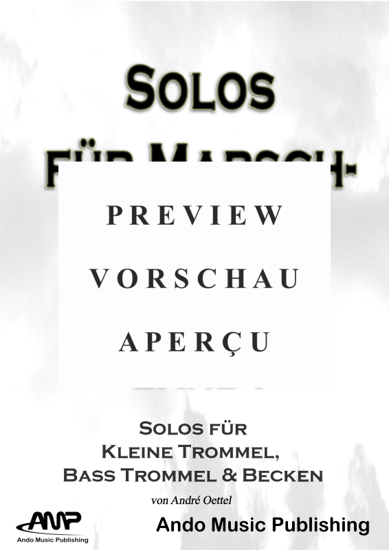 gallery: Solos für Marschtrommler - Band 1, , 50 Solostücke für Marschkapellen - Kleine Trommel, Große Trommel und Becken