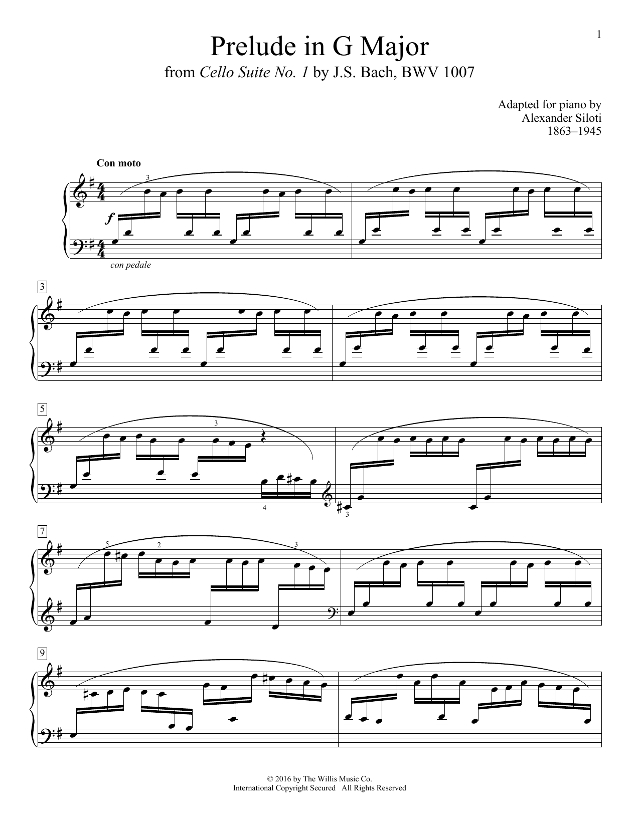 Produktbild zu: Prelude In G Major