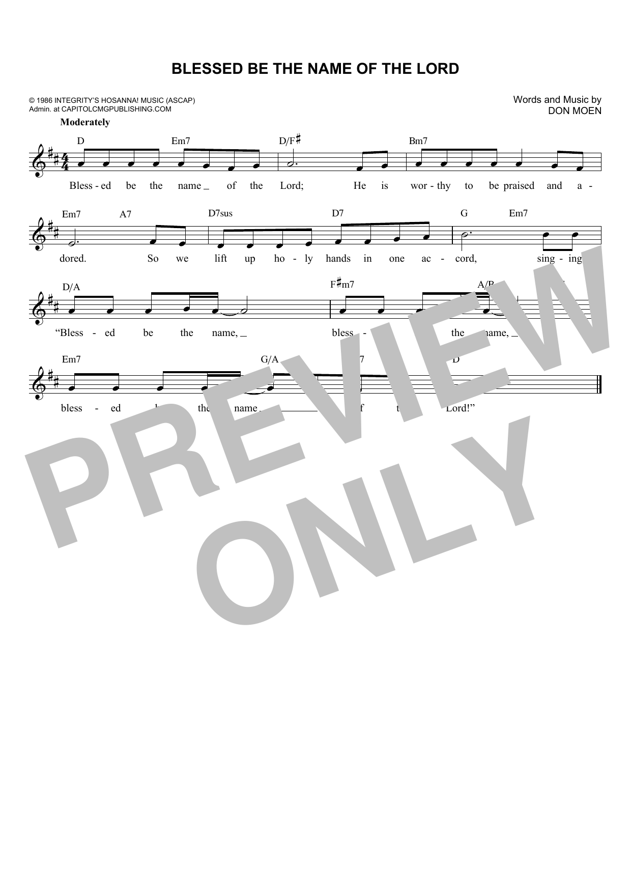 Produktbild zu: Blessed Be The Name Of The Lord