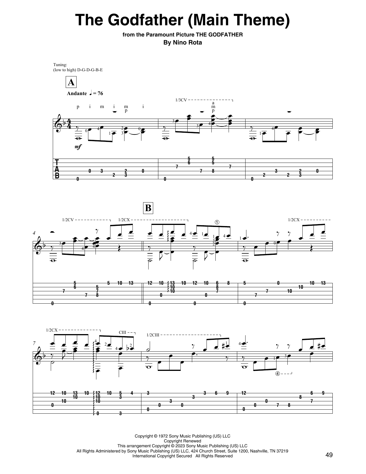 Produktbild zu: The Godfather (Main Theme) (arr. David Jaggs)