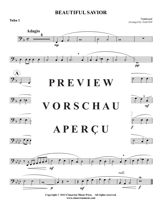 Product gallery: Page 8 of 9 Beautiful Savior , , (Tuba Quartet: 2x baritone, 2x tuba)