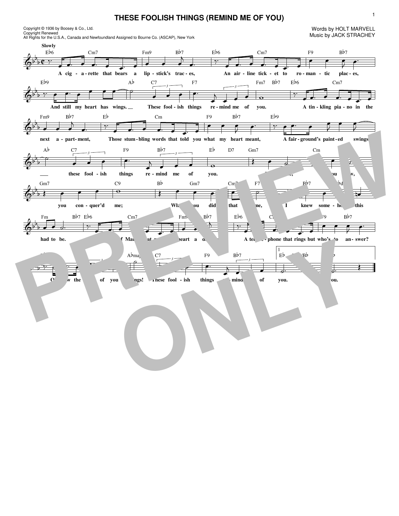 Produktbild zu: These Foolish Things (Remind Me Of You)