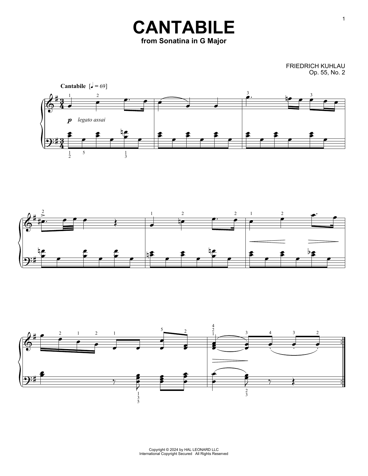Produktbild zu: Cantabile, Op. 55, No. 2