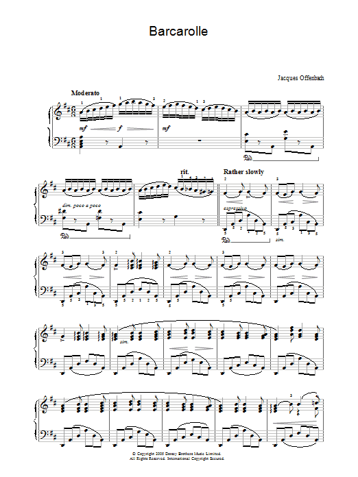 Produktbild zu: Barcarolle (from The Tales Of Hoffmann)