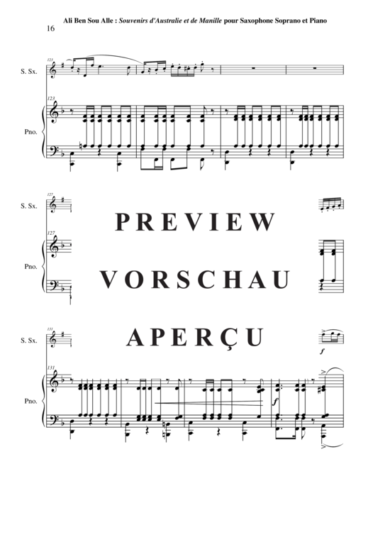 Product gallery: Page 17 of 21 Souvenirs d´Australie et de Manille , , (soprano saxophone + piano)