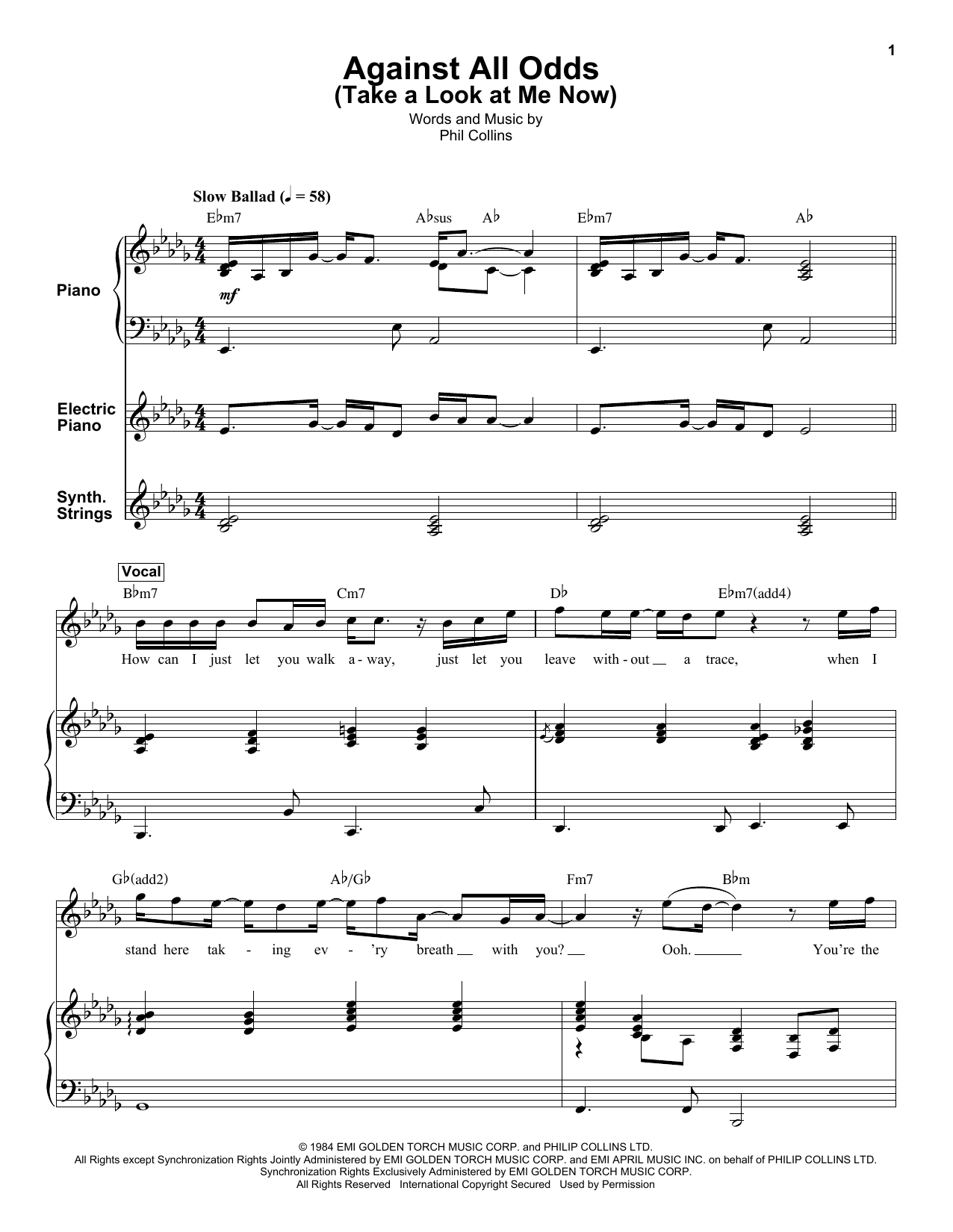 Product gallery: Page 1 of 1 Against All Odds (Take A Look At Me Now), Phil Collins