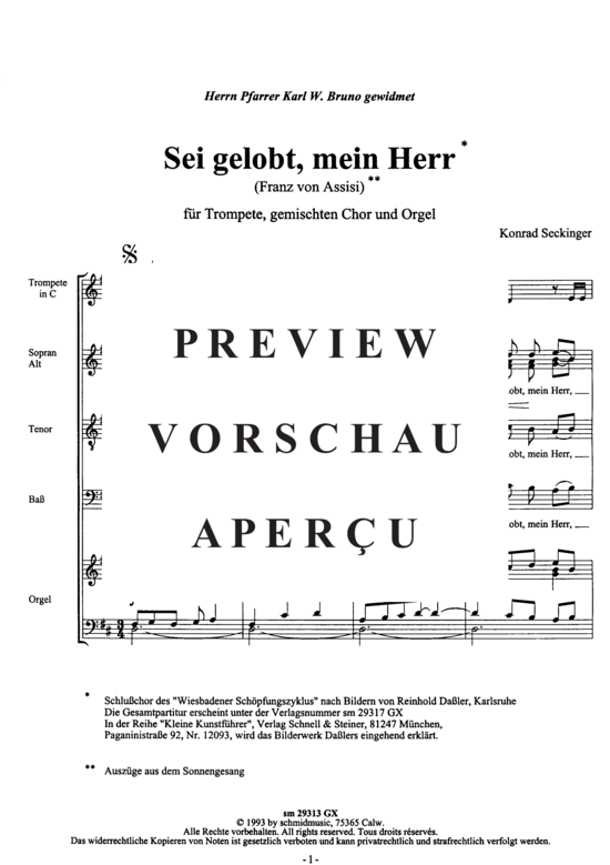 gallery: Sei gelobt, mein Herr , , (Franz von Assisi)
