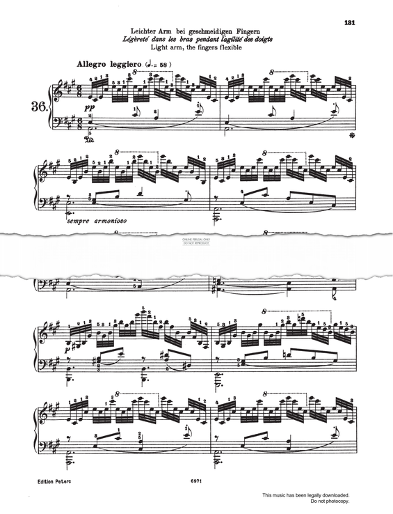 Produktbild zu: Allegro leggiero Study (Op. 740, No.36)