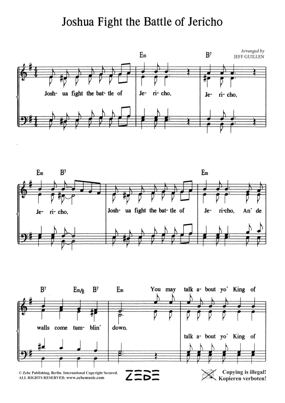 gallery: Joshua Fight the Battle, , Gemischter Chor