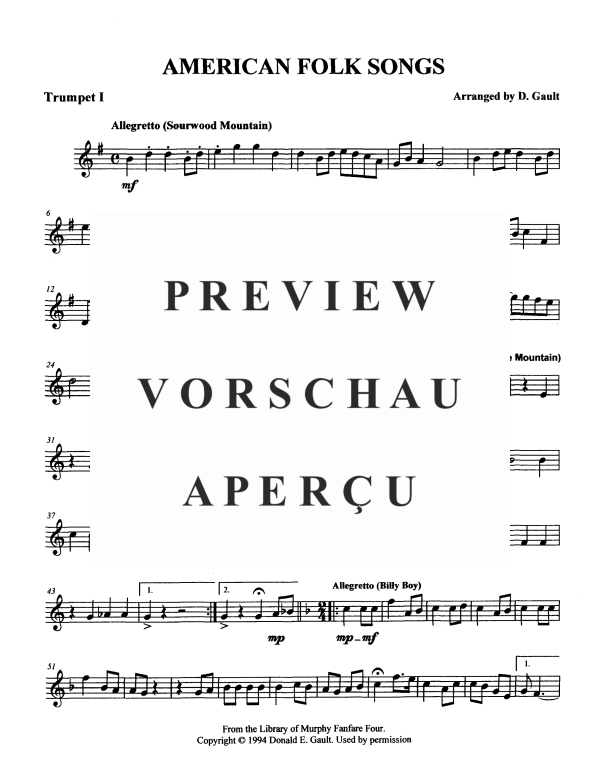 Produktgalerie: Seite 9 von 11 American Folk Songs, , Blechbläser Quartett