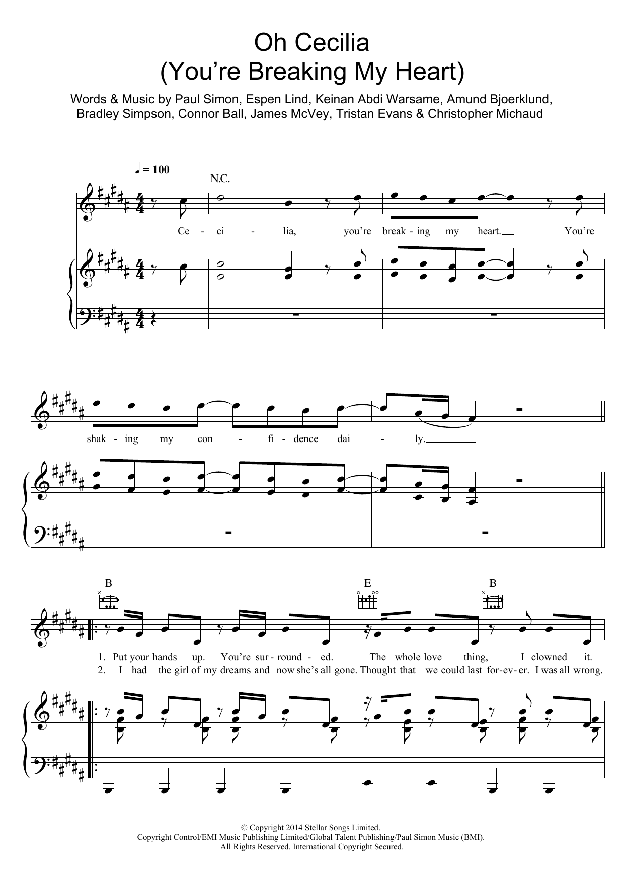 Product picture to: Oh Cecilia (Breaking My Heart)