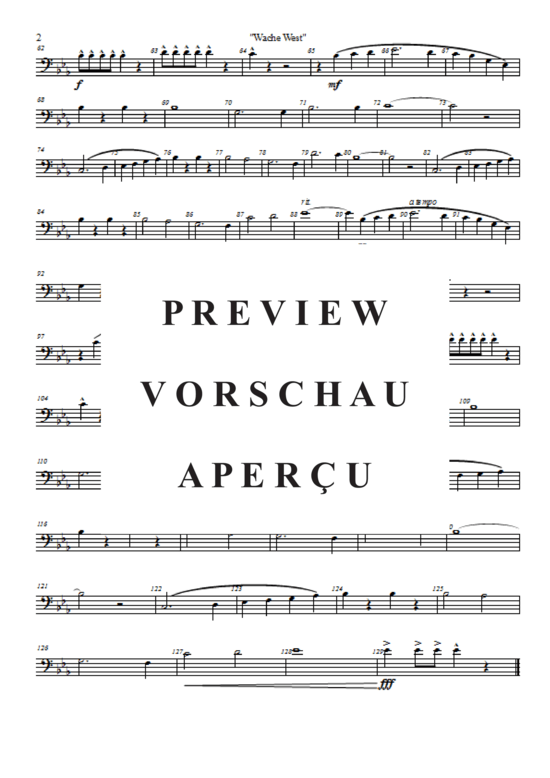 Produktgalerie: Seite 17 von 21 Wache West , , (Blechbläserquintett + Trillerpfeife, Schlagzeug)