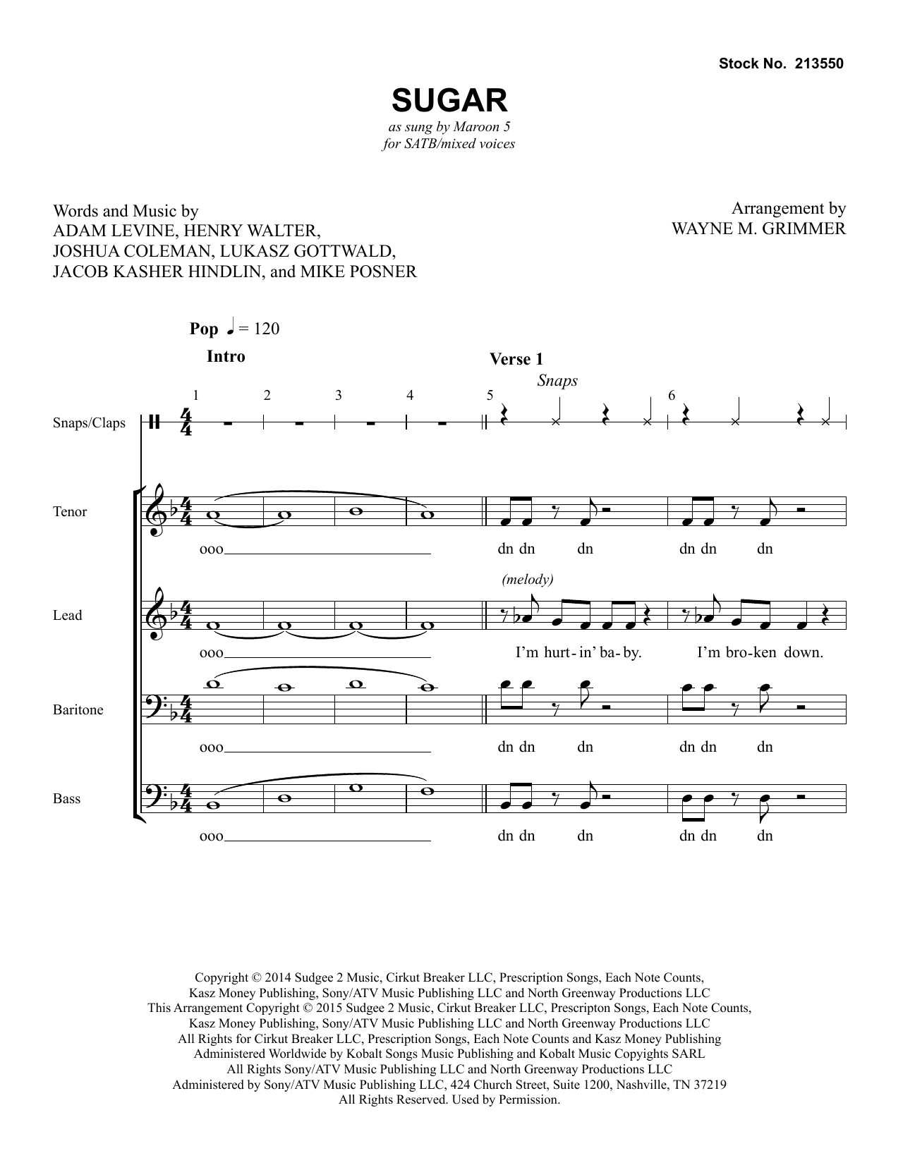 Produktbild zu: Sugar (arr. Wayne Grimmer)