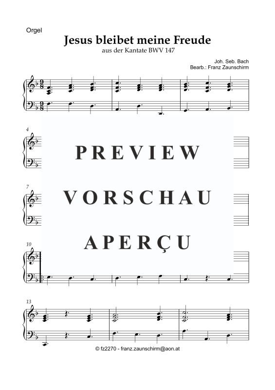 Produktgalerie: Seite 6 von 8 Jesus bleibet meine Freude, , Posaune und Orgel