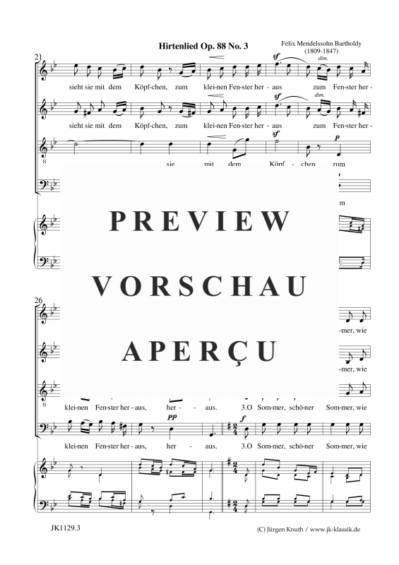 gallery: Hirtenlied op.88.3 / O Winter, schlimmer Winter, , Klavier und Gesang