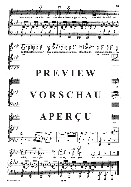 Product gallery: Page 5 of 5 Trennungslied K.519, , High Voice and Piano