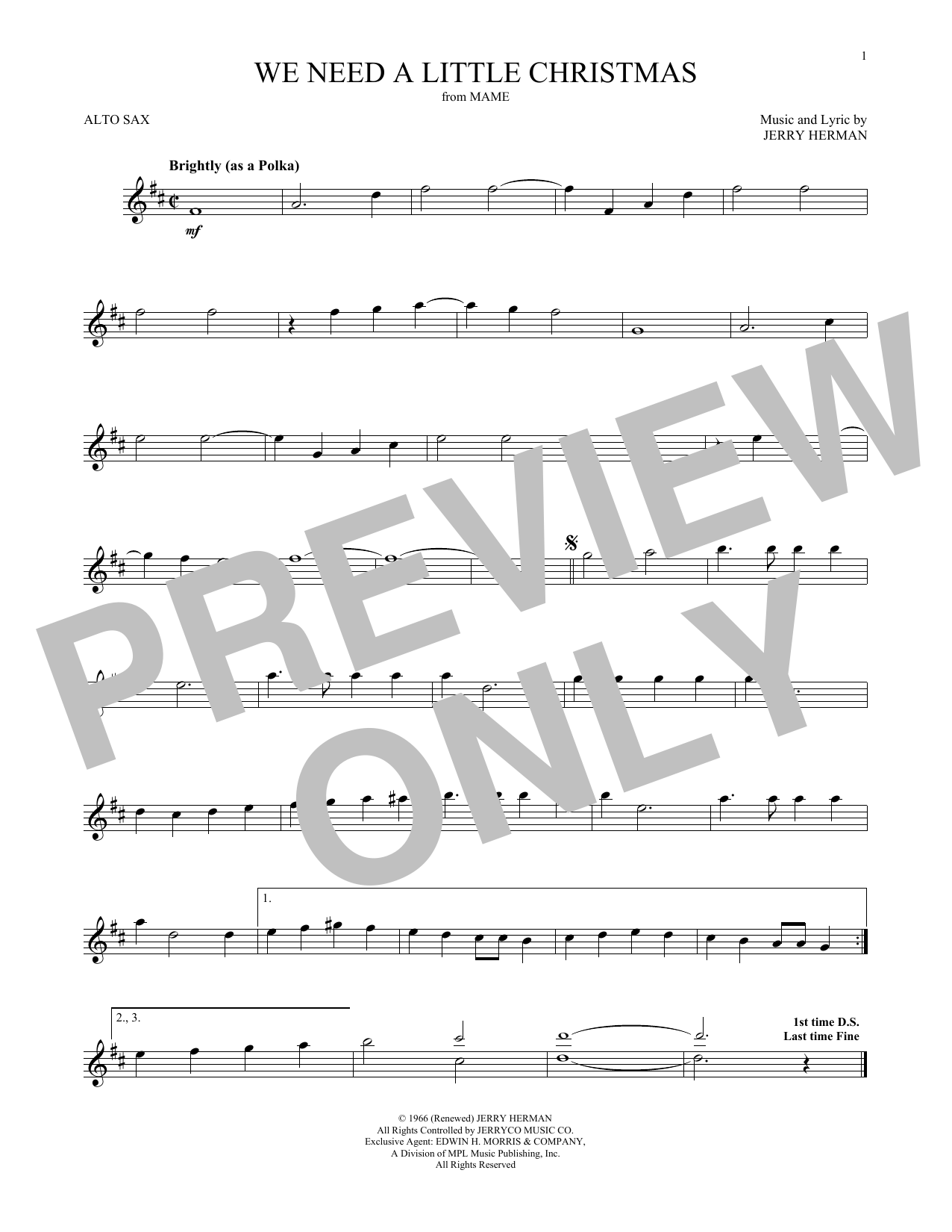 Product gallery: Page 1 of 1 We Need A Little Christmas, Jerry Herman