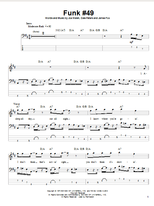Produktgalerie: Seite 1 von 1 Funk #49, The James Gang, E-Bass