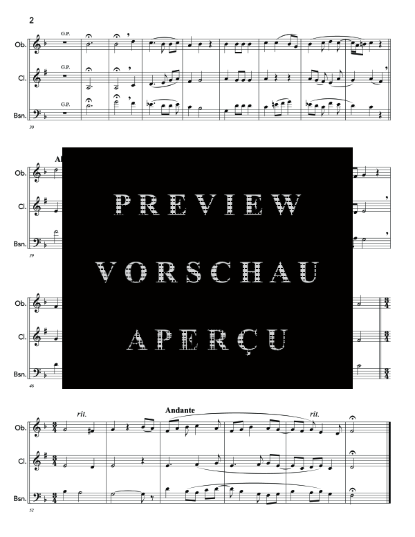 Product gallery: Page 6 of 11 Three Reed Trios, , (woodwind trio oboe, clarinet and bassoon)