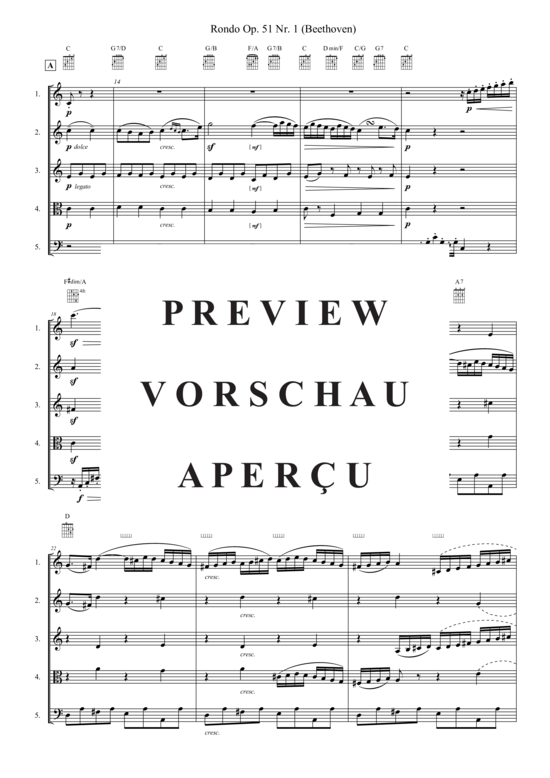 Produktgalerie: Seite 3 von 21 Rondo Opus 51 Nr. 1 , , (Quintett flexible Besetzung)