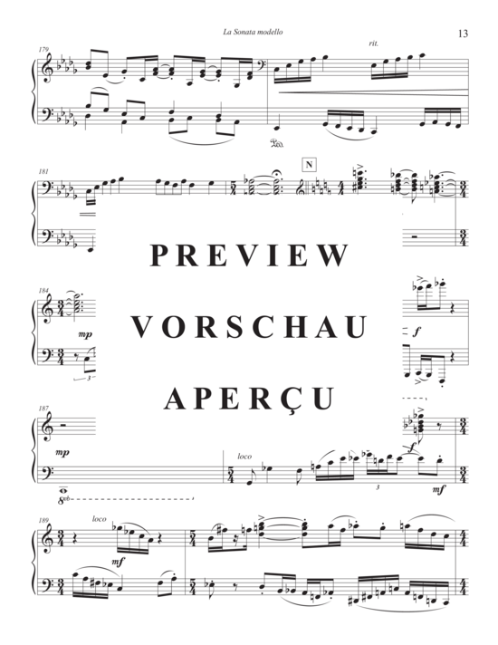 gallery: La Sonata modello , , Klavier Solo