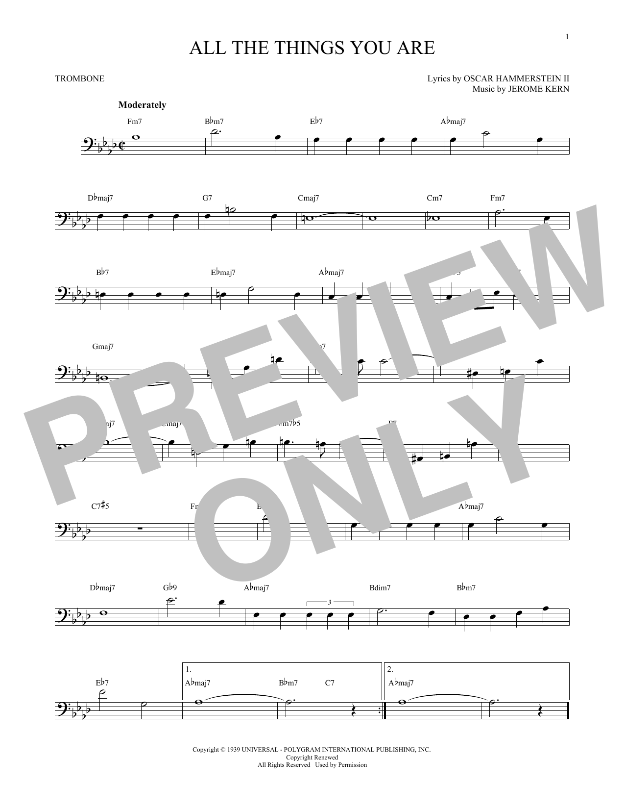 Product gallery: Page 1 of 1 All The Things You Are, Jerome Kern