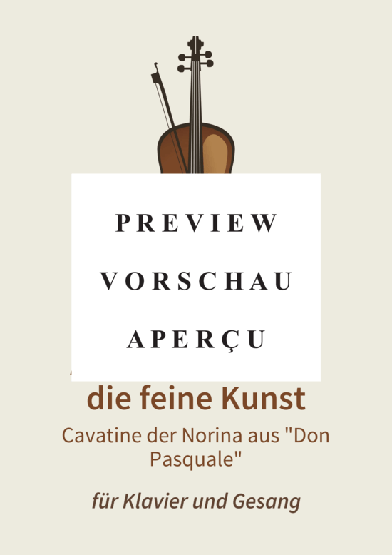 Product gallery: Page 2 of 12 Auch ich versteh´ die feine Kunst - Cavatine der Norina aus Don Pasquale , , (voice + piano)