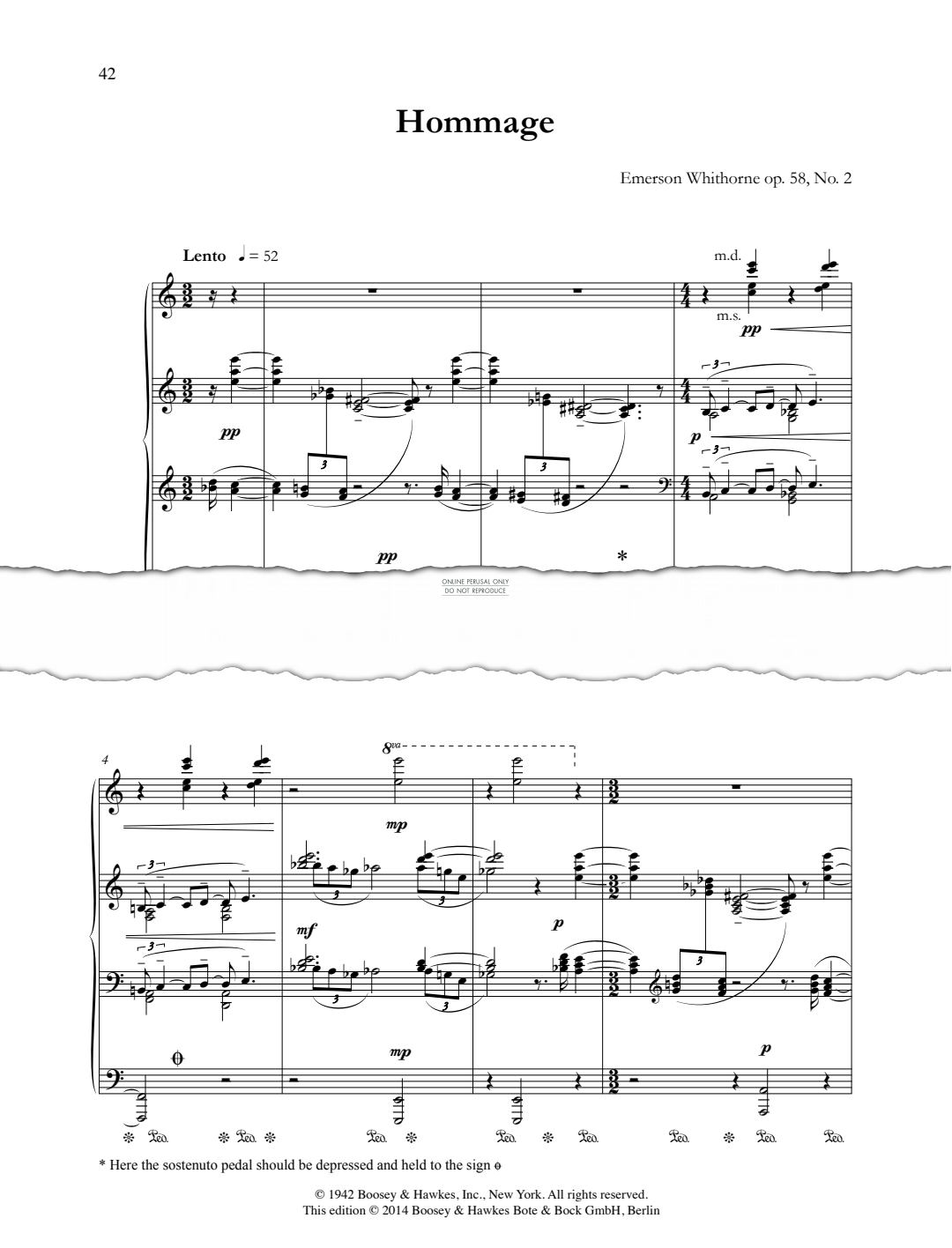 Produktgalerie: Seite 1 von 1 Hommage, Emerson Whithorne, Klavier