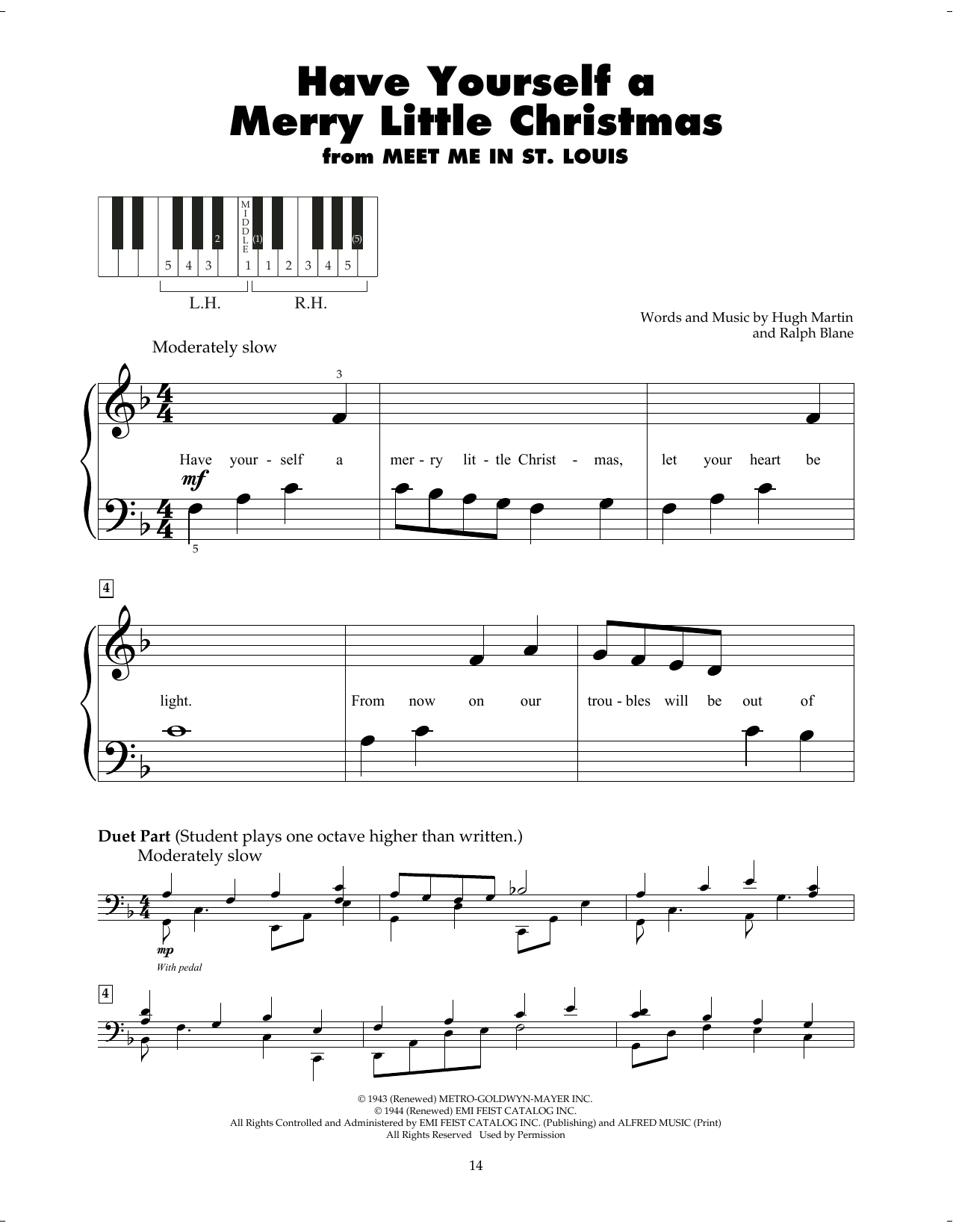 Produktgalerie: Seite 1 von 1 Have Yourself A Merry Little Christmas, Hugh Martin, Klavier