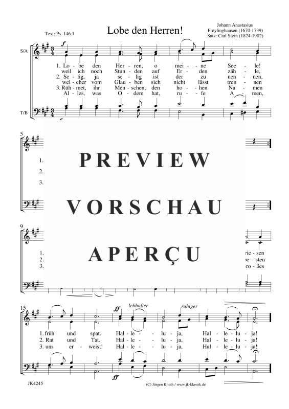 gallery: Lobe den Herren, o meine Seele!, , Gemischter Chor