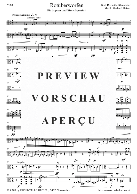 Produktgalerie: Seite 11 von 11 Rotüberworfen, , (Sopran Solo und Streicher Quartett)
