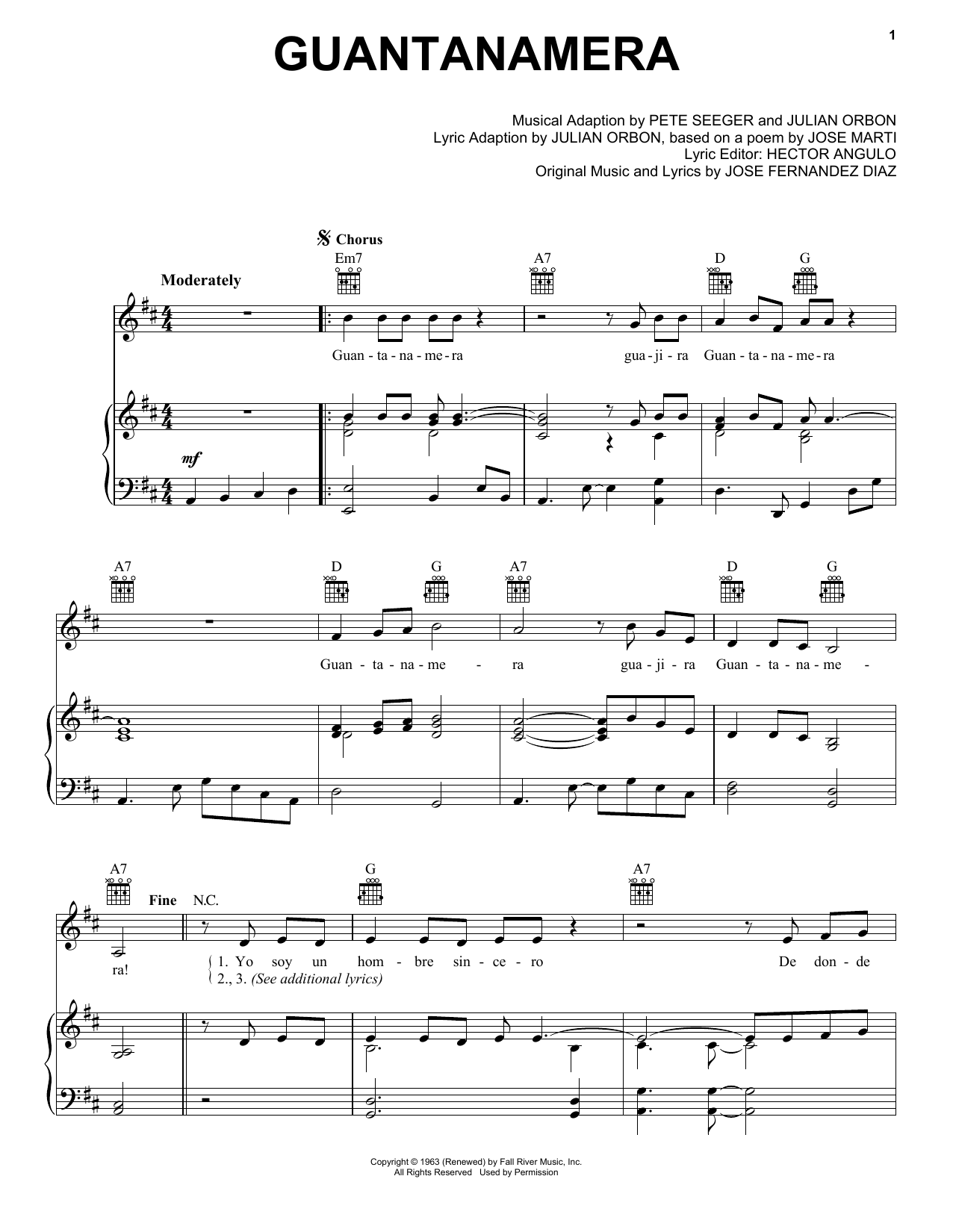 Product gallery: Page 1 of 1 Guantanamera, Pete Seeger