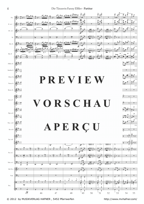 Product gallery: Page 9 of 11 Die Tänzerin Fanny Elßler, , (large wind orchestra)