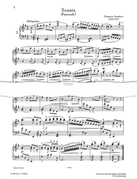 Produktgalerie: Seite 1 von 1 Sonata E-minor (Pastorale), Domenico Scarlatti, Klavier