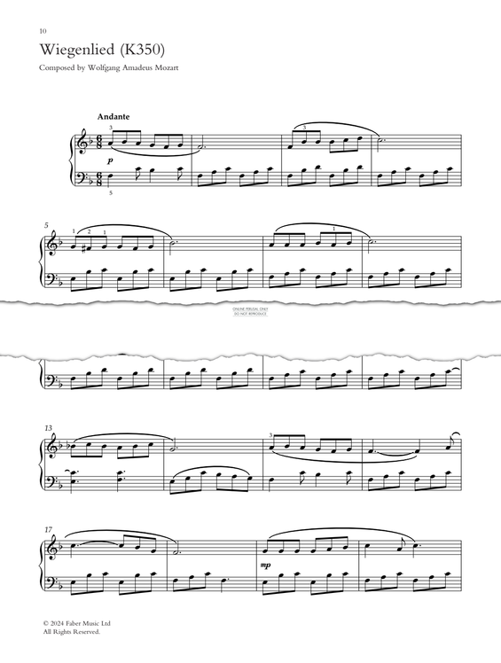 Product picture to: Wiegenlied (Cradle Song) (K350)