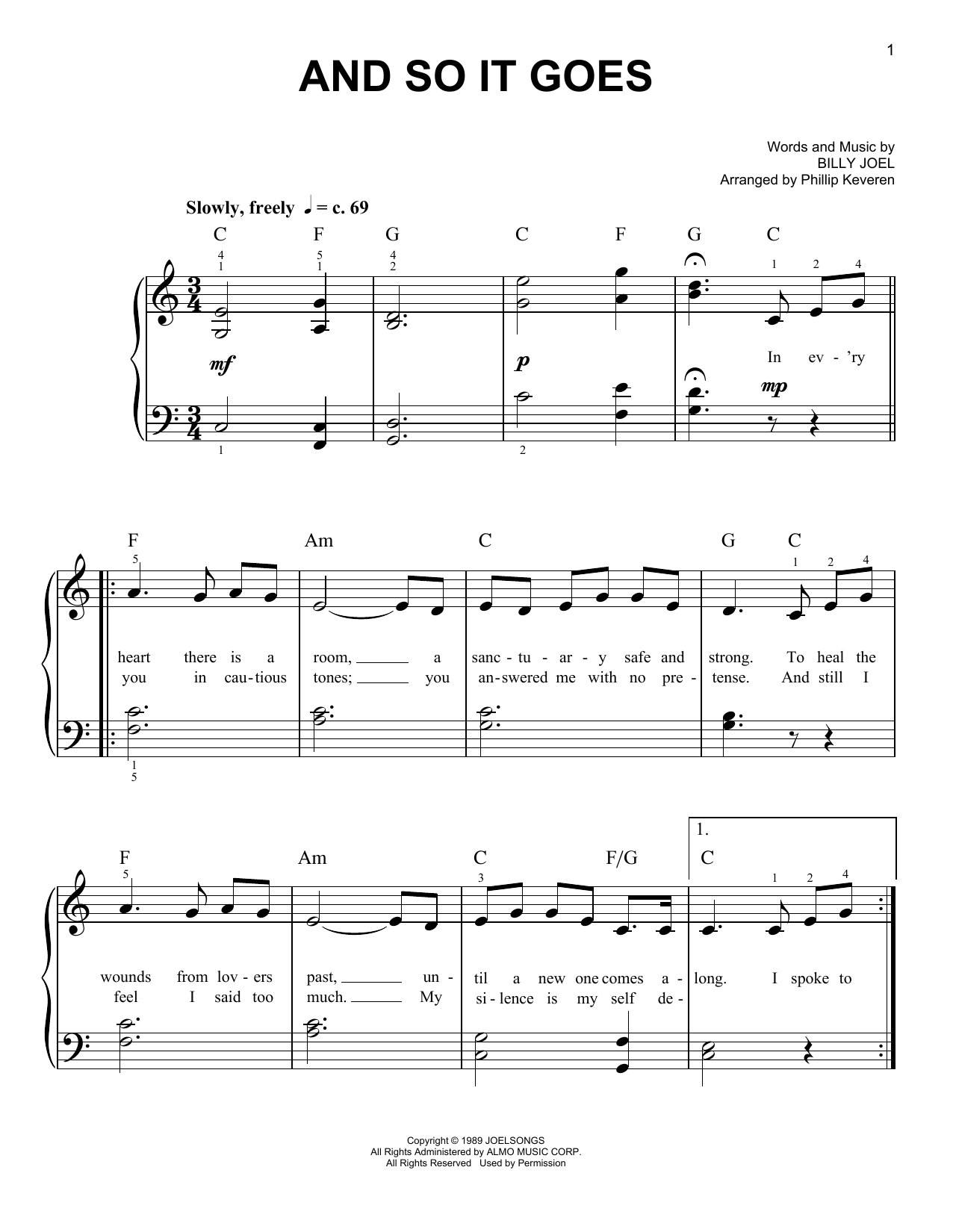 Produktbild zu: And So It Goes (arr. Phillip Keveren)
