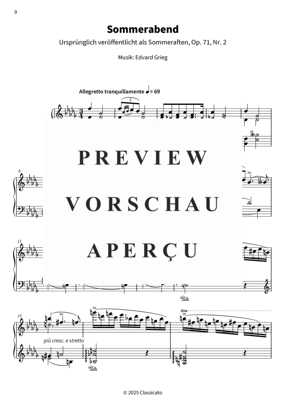 Product gallery: Page 11 of 11 Griegs Abendmelodien, , Piano Solo