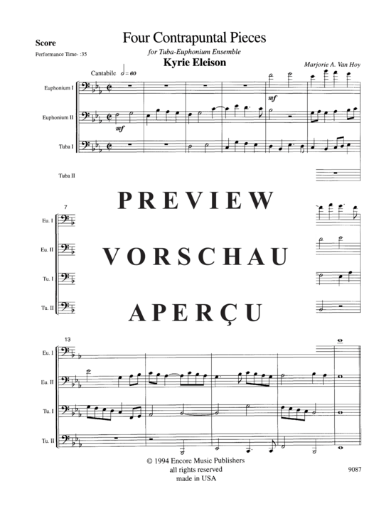 Product gallery: Page 3 of 18 Four Contrapuntal Pieces , , (Tuba Quartett EETT)