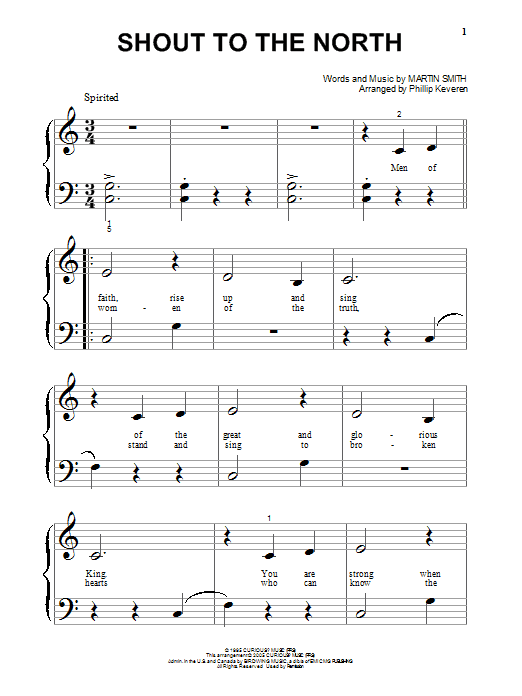 Product gallery: Page 1 of 1 Shout To The North (arr. Phillip Keveren), Delirious?