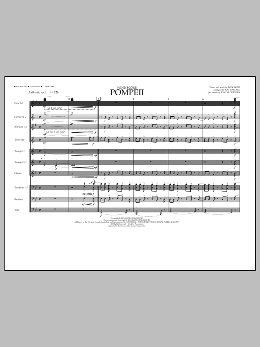 Produktbild zu:  Pompeii - Wind Score - Tom Wallace