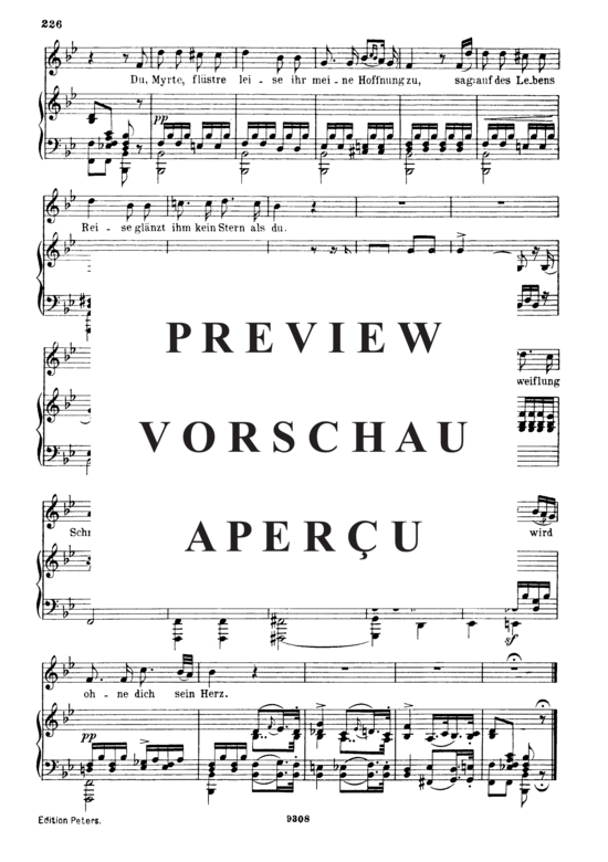 Product gallery: Page 3 of 3 Der Blumenbrief D.622, , High Voice and Piano