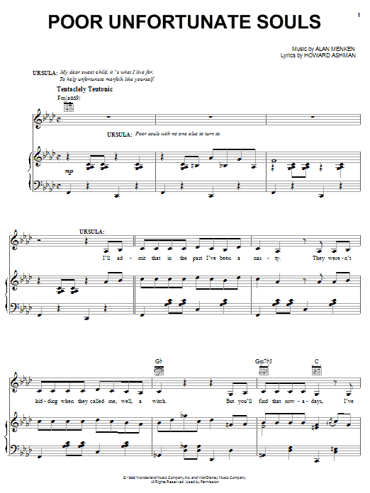Produktbild zu: Poor Unfortunate Souls (from The Little Mermaid: A Broadway Musical)