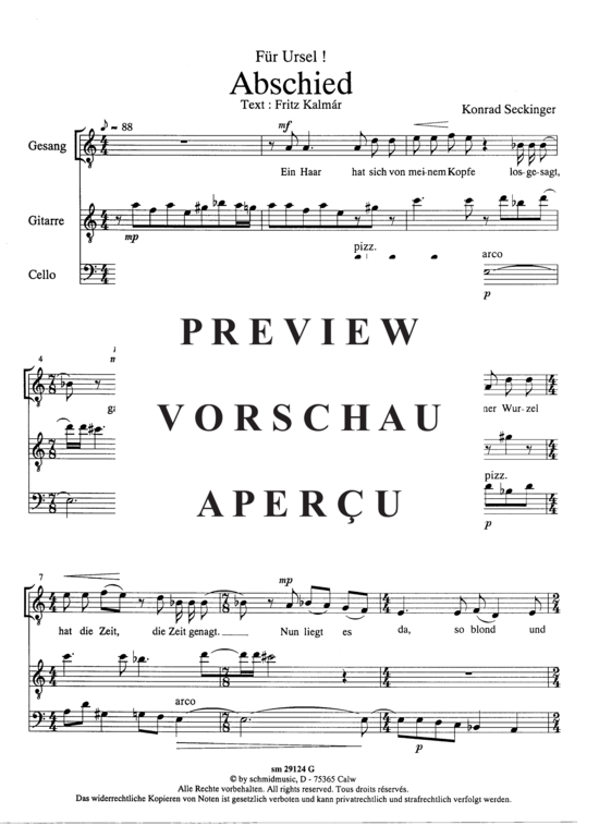Product gallery: Page 3 of 7 Abschied , , (medium vocals, flute, cello + guitar)
