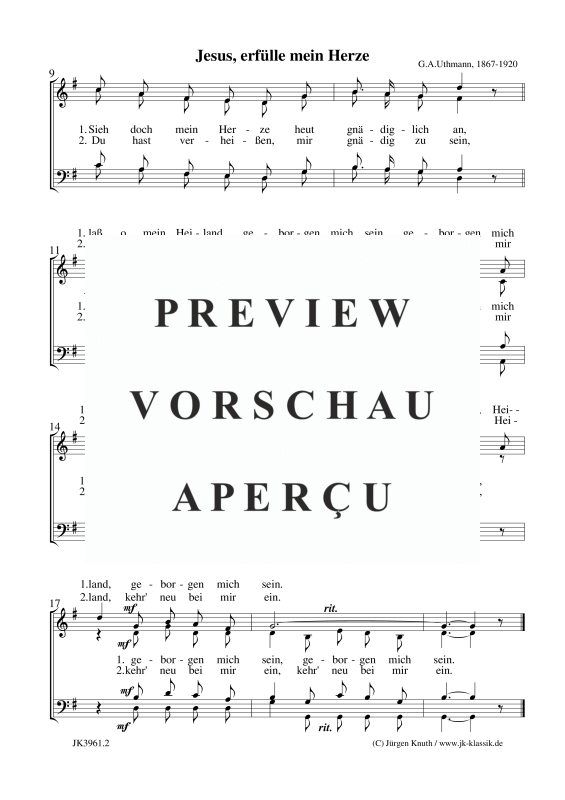 gallery: Jesus, erfülle mein Herze, , (Gemischter Chor)