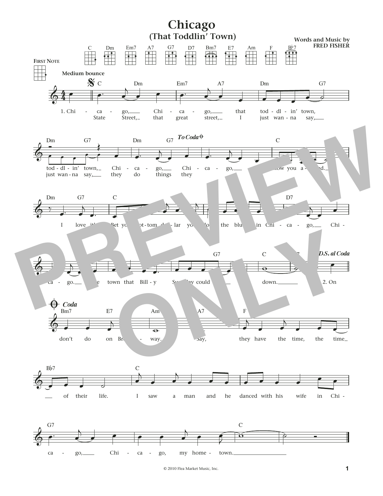 Product gallery: Page 1 of 1 Chicago (That Toddlin' Town) (from The Daily Ukulele) (arr. Liz and Jim Beloff), Frank Sinatra