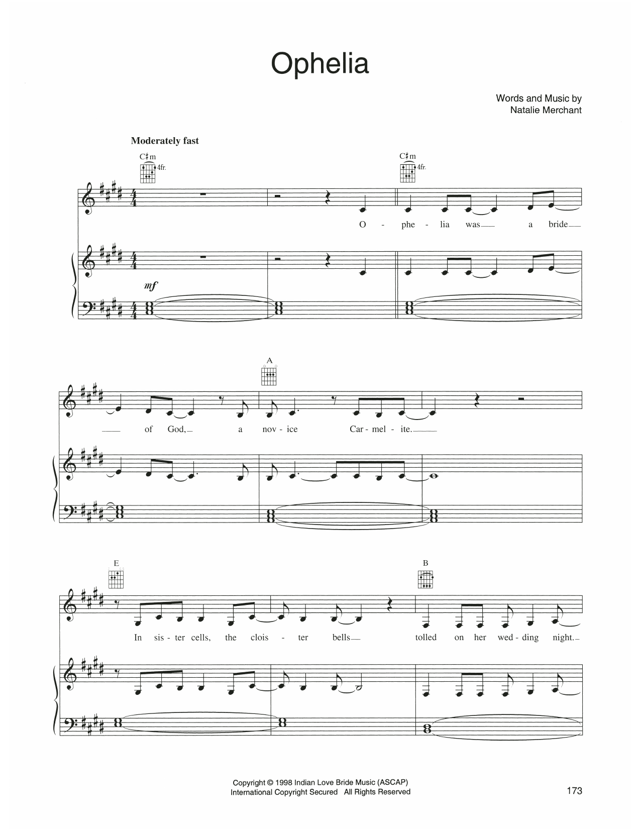 Produktgalerie: Seite 1 von 1 Ophelia, Natalie Merchant, Gesang, Gitarre, Klavier