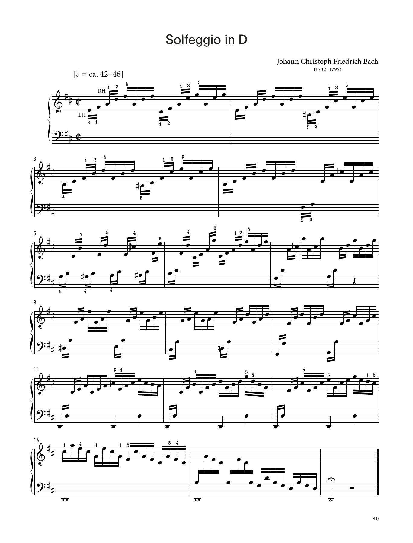 Produktbild zu: Solfeggio in D (LCME Piano 2018 Grade 4 List A)