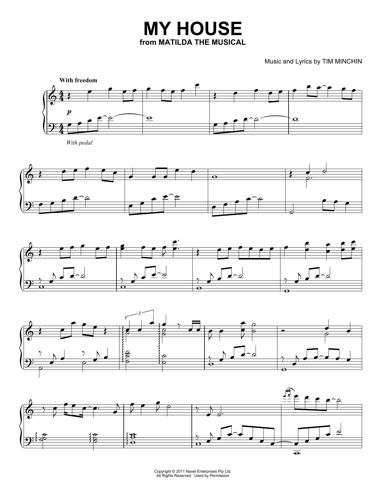 Produktbild zu: My House (from Matilda: The Musical) (Peaceful Piano Solo)
