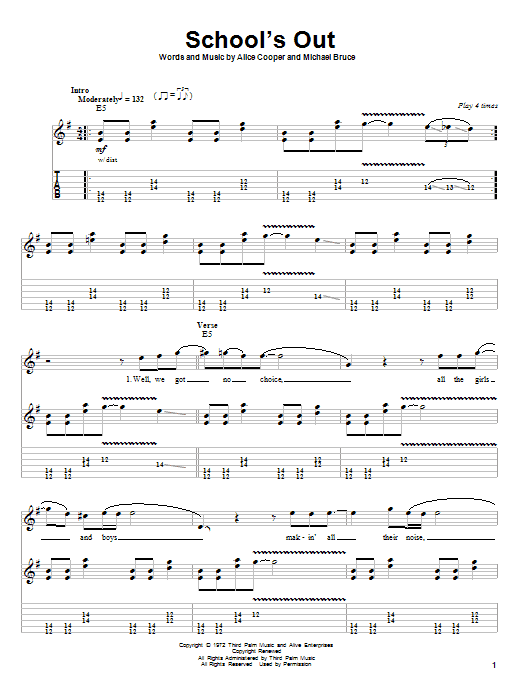 Produktgalerie: Seite 1 von 1 School's Out, Alice Cooper, Gitarre
