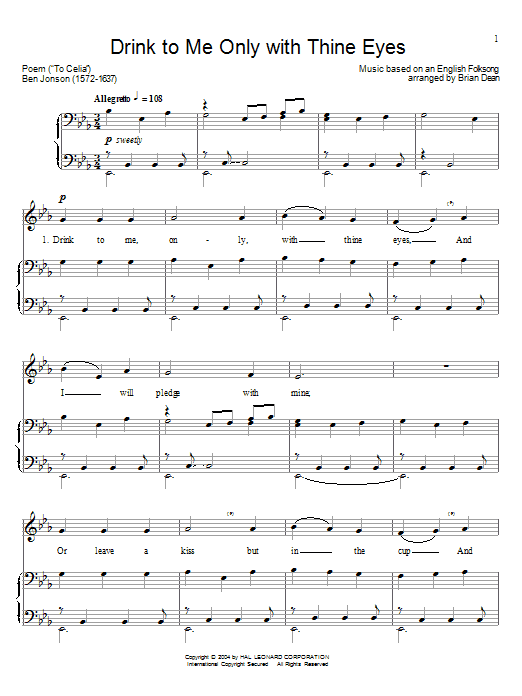 Produktbild zu: Drink To Me Only With Thine Eyes
